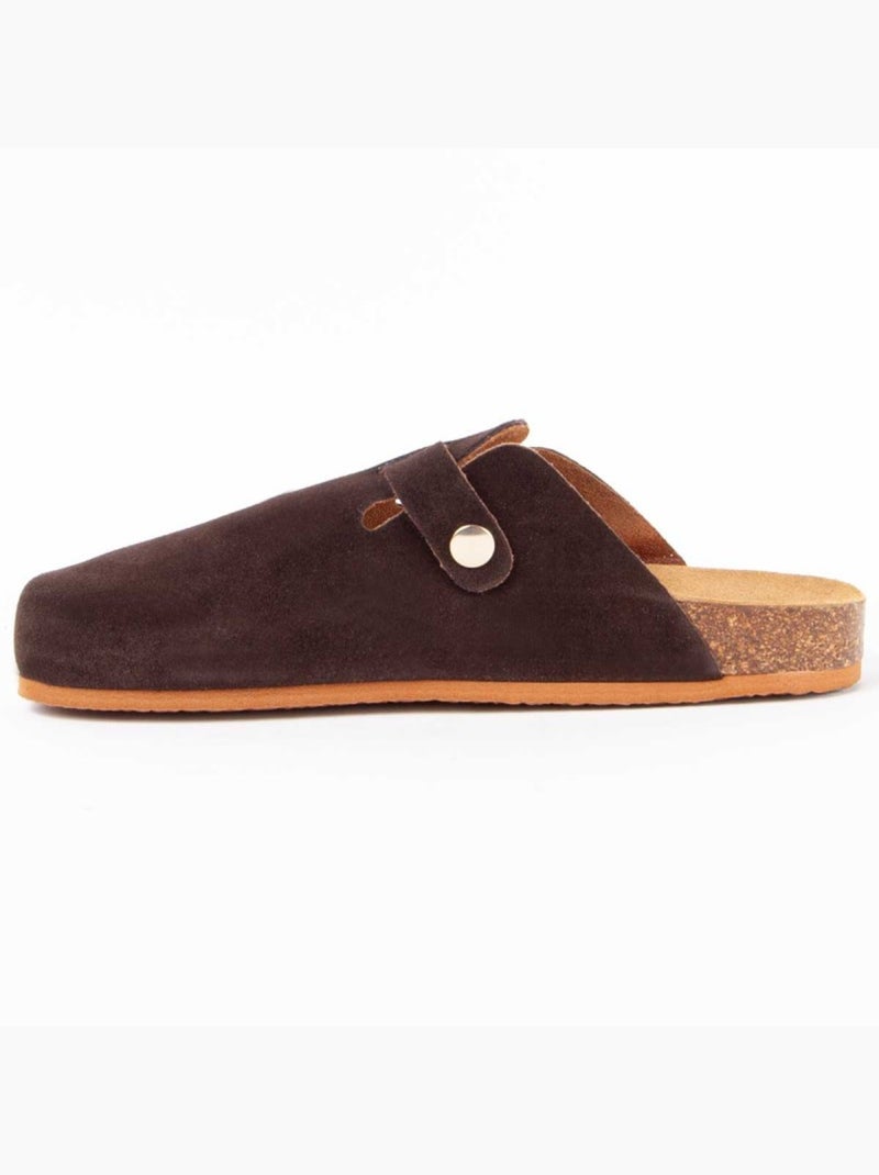 Zoccolo Pelle Naturale Purapiel Marrone - Kiabi
