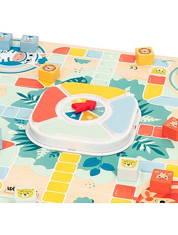 Zookabee Gioco Ludo e Oca in legno con animali della giungla WOOMAX