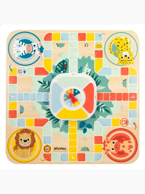 Zookabee Gioco Ludo e Oca in legno con animali della giungla WOOMAX - Kiabi