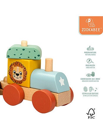 Zookabee trenino di legno con animali woomax