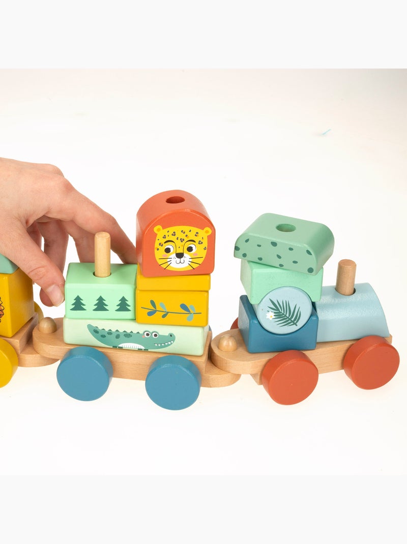 Zookabee trenino di legno con animali woomax Multicolore - Kiabi