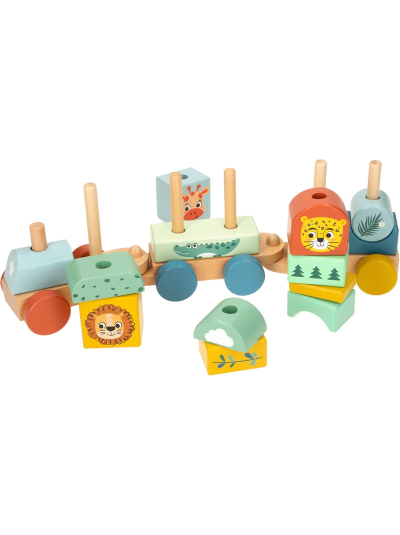 Zookabee trenino di legno con animali woomax Multicolore - Kiabi
